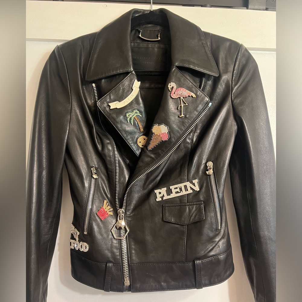 Philipp Plein Vintage Leather Jacket